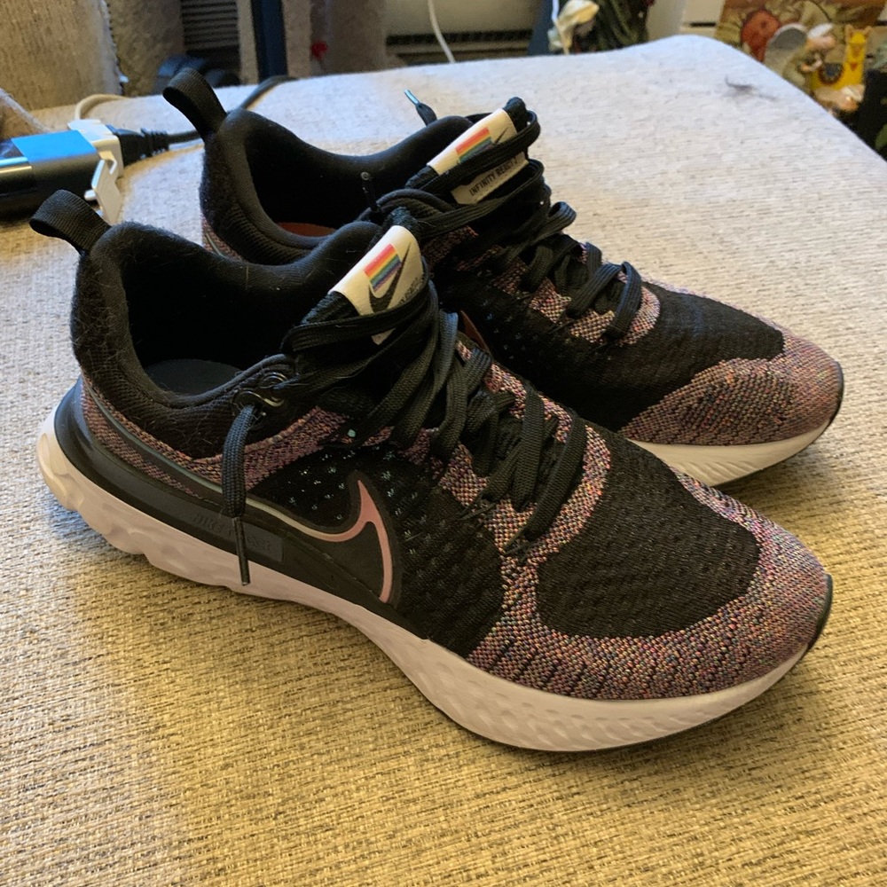 Nike Black and Purple Athletic Shoes
